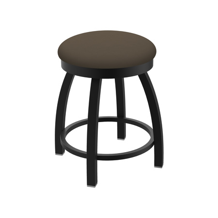 HOLLAND BAR STOOL CO 18" Swivel Vanity Stool, Black Wrinkle, Canter Earth Seat 80218BW006